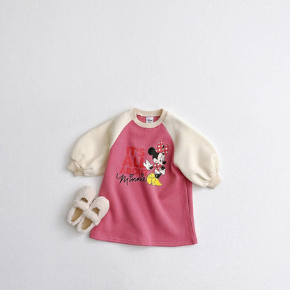 [Special Price] Toddler Disney Minnie Raglan Dress (1 - 6y) - 3 Colors kids outfit