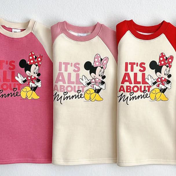 [Special Price] Toddler Disney Minnie Raglan Dress (1 - 6y) - 3 Colors kids outfit