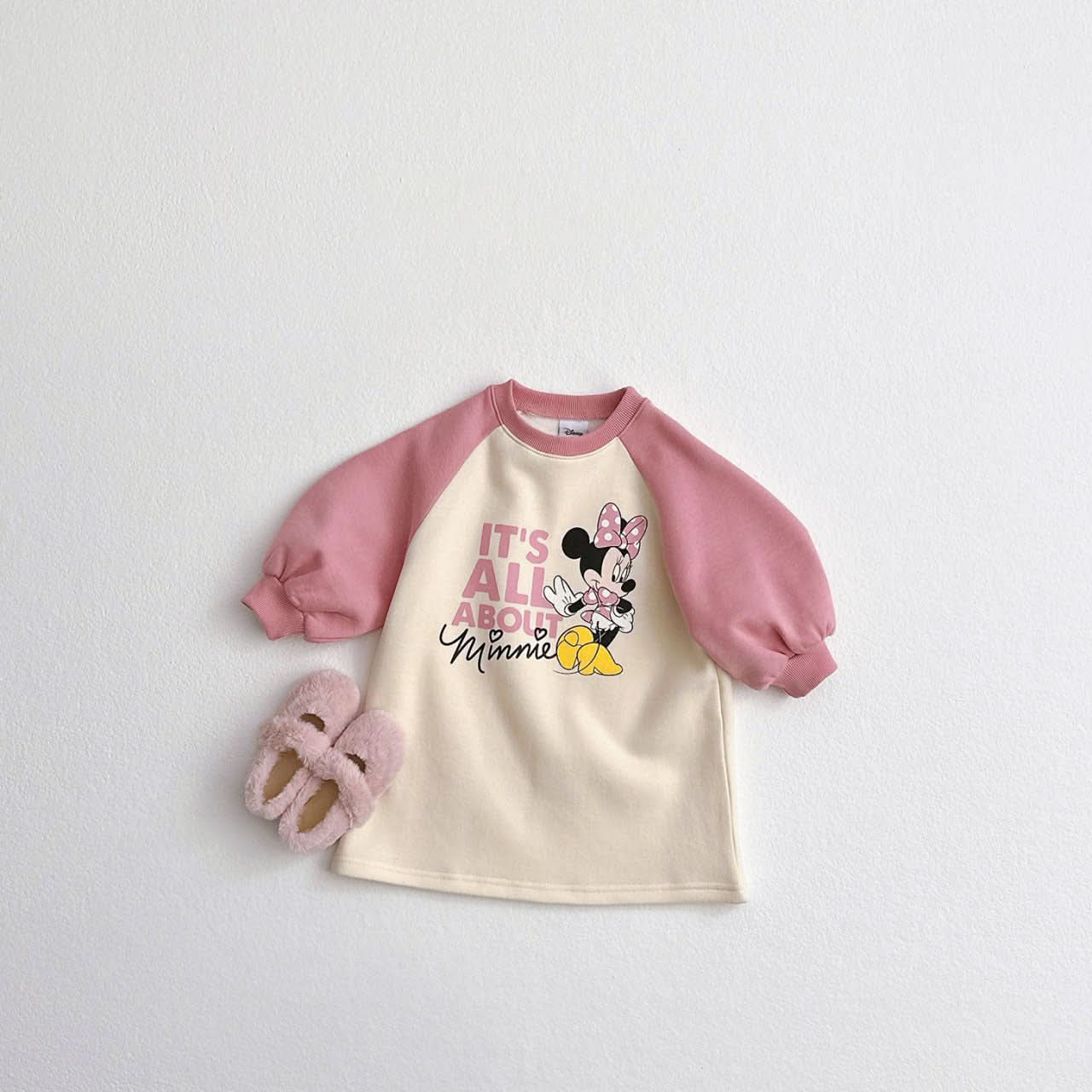 [Special Price] Toddler Disney Minnie Raglan Dress (1 - 6y) - 3 Colors kids outfit