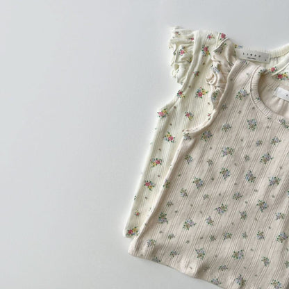 Toddle Ruffle Short Sleeve Floral Print Top (1 - 5y) kids outfit