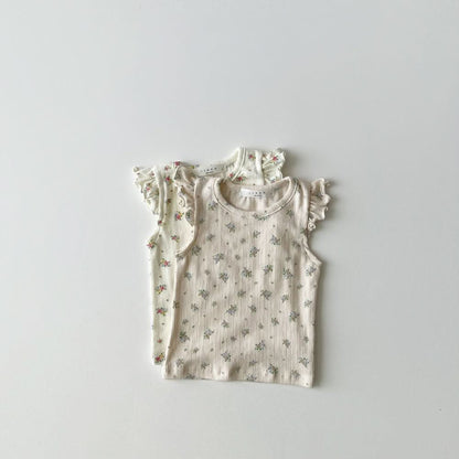 Toddle Ruffle Short Sleeve Floral Print Top (1 - 5y) kids outfit