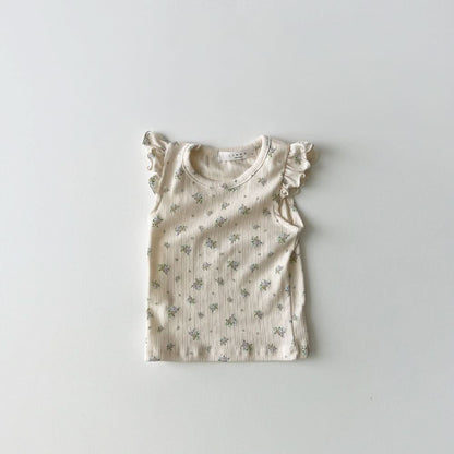 Toddle Ruffle Short Sleeve Floral Print Top (1 - 5y) kids outfit