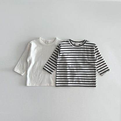 Toddler 2 - Pack Crewneck Long Sleeve T-Shirt (6m - 6y) - 4 Colors kids outfit