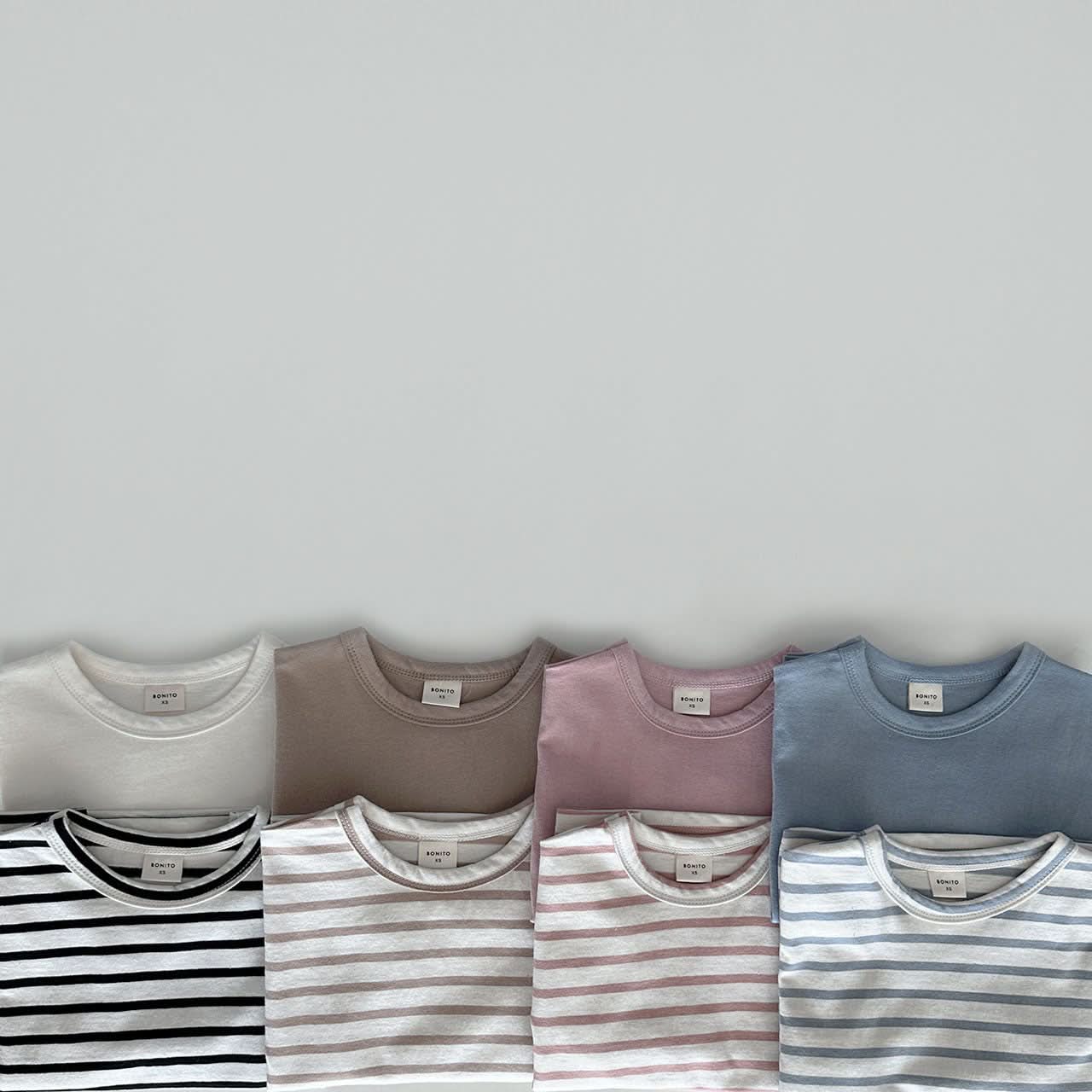 Toddler 2 - Pack Crewneck Long Sleeve T-Shirt (6m - 6y) - 4 Colors kids outfit