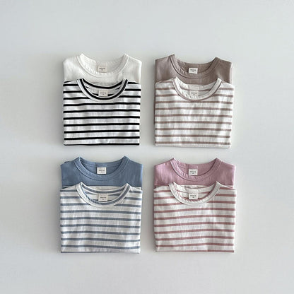 Toddler 2 - Pack Crewneck Long Sleeve T-Shirt (6m - 6y) - 4 Colors kids outfit