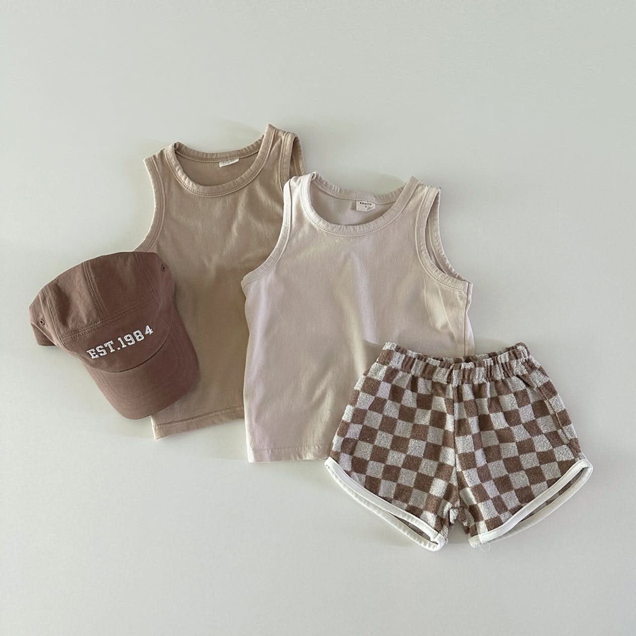 Toddler 2 - Pack Tank Top (6m - 5y) - Beige Set kids outfit