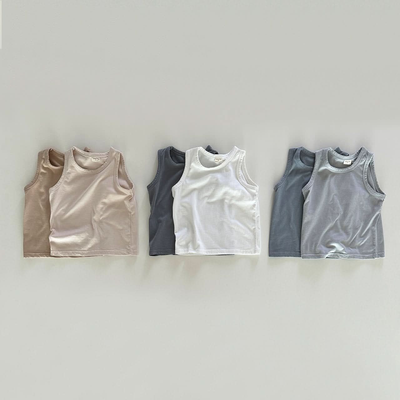 Toddler 2 - Pack Tank Top (6m - 5y) - Beige Set kids outfit