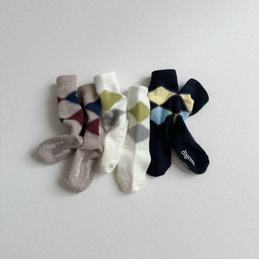 Toddler 3Pk Argyle Socks Set (2 - 7y) kids outfit