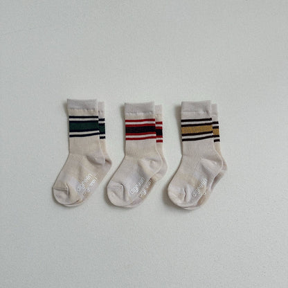 Toddler 3Pk Stripe Socks Set (2-7y) kids outfit