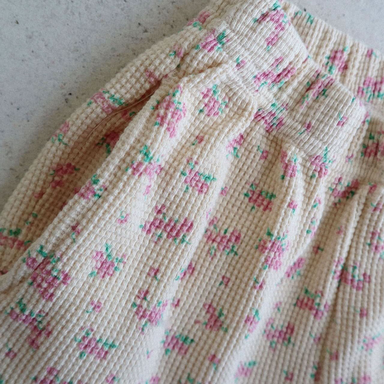 Toddler All - over Floral Print Waffle Shorts (15m - 7y) - 2 Colors kids outfit