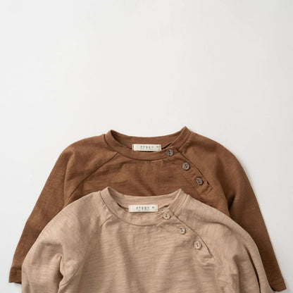 Toddler Anggo F24 Shoulder Button Top (1 - 6y) - 2 Colors kids outfit