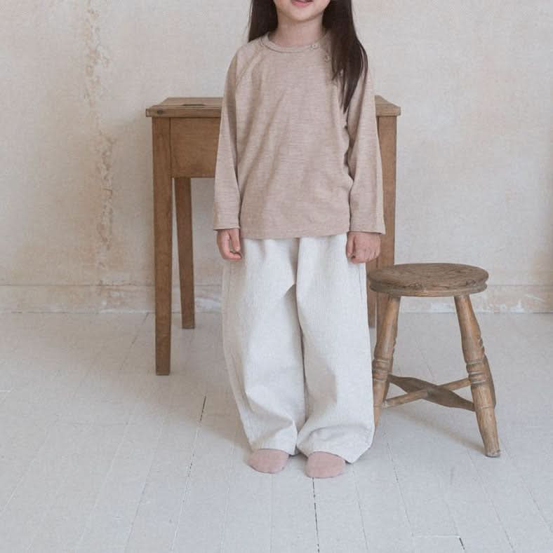 Toddler Anggo F24 Shoulder Button Top (1 - 6y) - 2 Colors kids outfit
