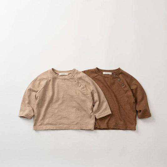 Toddler Anggo F24 Shoulder Button Top (1 - 6y) - 2 Colors kids outfit