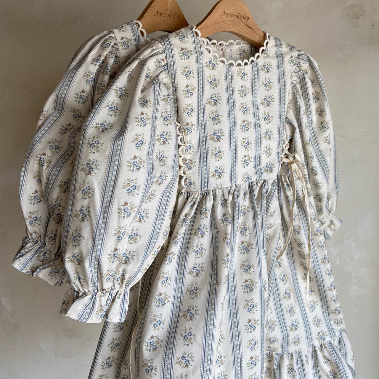 Toddler Ann SP26 Floral Puff Sleeve Dress (1 - 5y) - Floral Ivory kids outfit