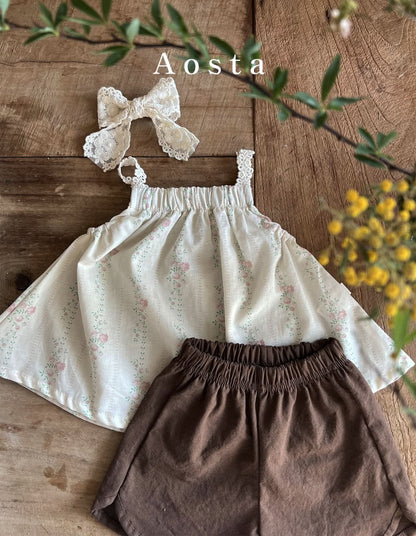 Toddler Aosta Lace Strap Sleeveless Top (3-5y) - 2 Colors kids outfit