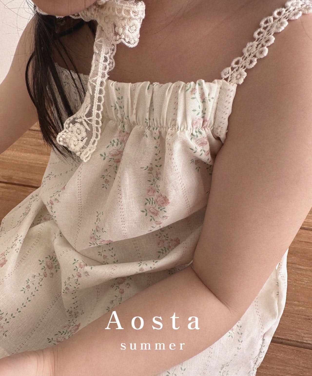 Toddler Aosta Lace Strap Sleeveless Top (3-5y) - 2 Colors kids outfit