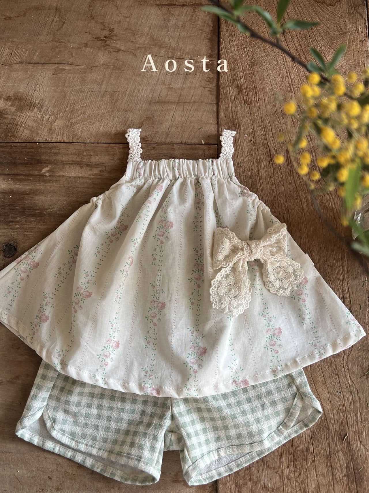 Toddler Aosta Lace Strap Sleeveless Top (3-5y) - 2 Colors kids outfit