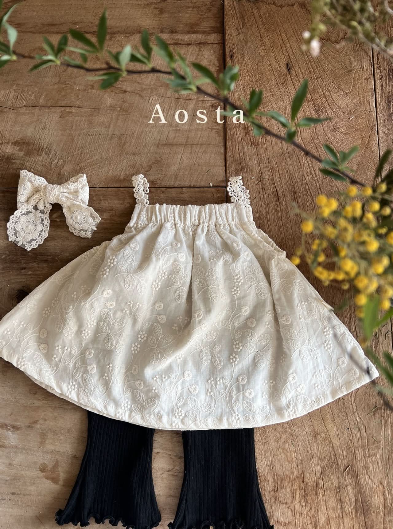 Toddler Aosta Lace Strap Sleeveless Top (3-5y) - 2 Colors kids outfit