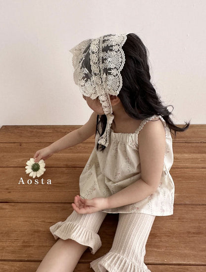 Toddler Aosta Lace Strap Sleeveless Top (3-5y) - 2 Colors kids outfit