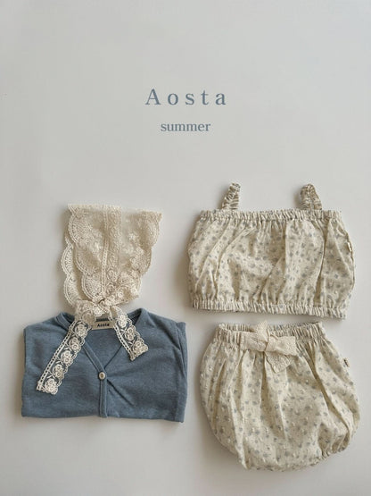 Toddler Aosta Swiss Dot Floral Print Crop Tank (3m-5y) kids outfit