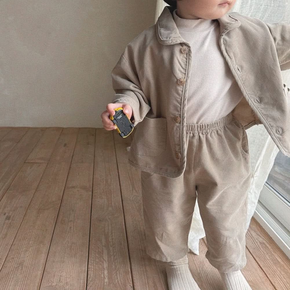 Toddler Bella Corduroy Button Shirt and Pull - On Pants Set (3m - 6y) - 2 Colors kids outfit