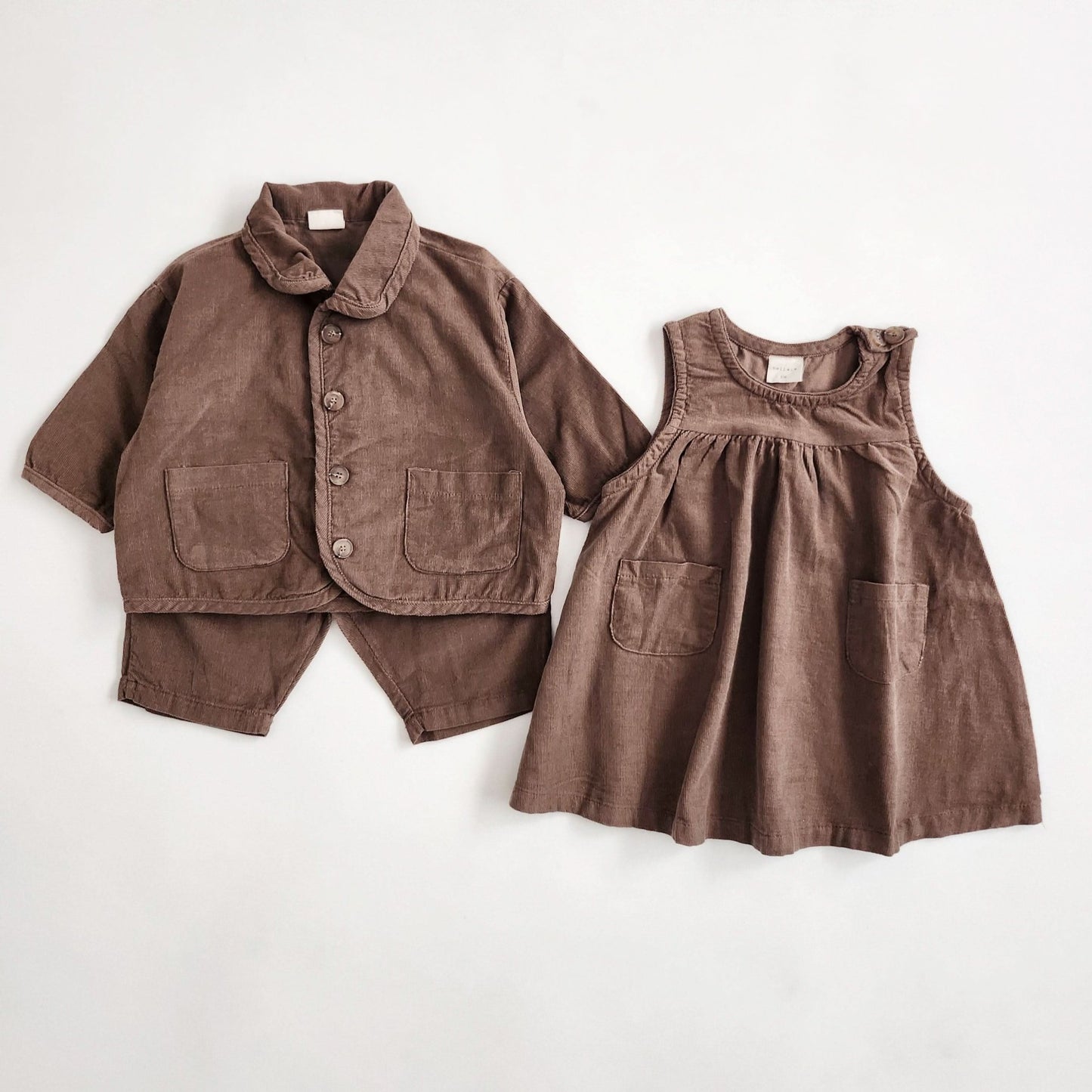 Toddler Bella Corduroy Button Shirt and Pull - On Pants Set (3m - 6y) - 2 Colors kids outfit
