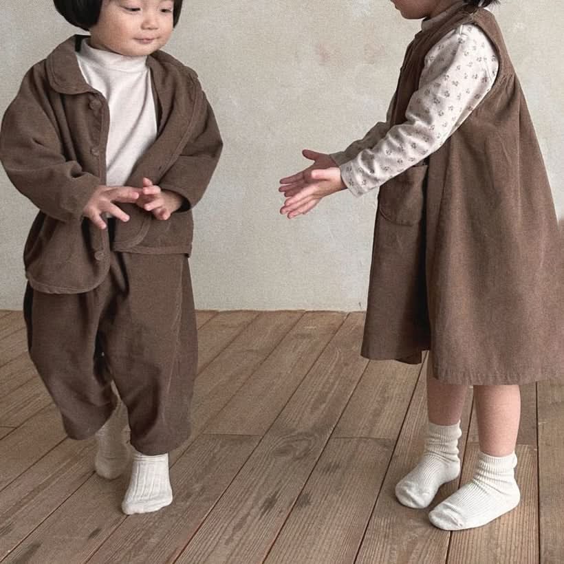 Toddler Bella Corduroy Button Shirt and Pull - On Pants Set (3m - 6y) - 2 Colors kids outfit