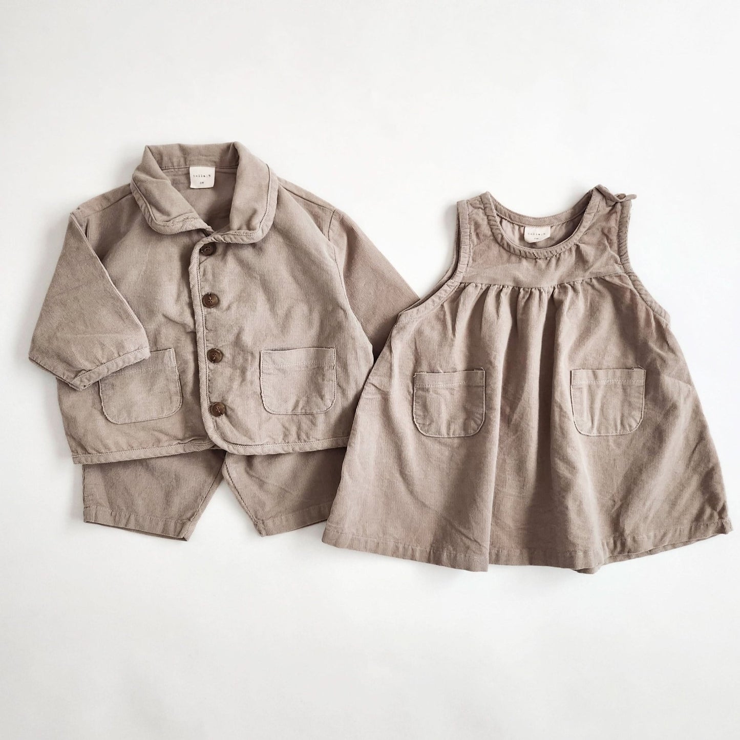 Toddler Bella Corduroy Button Shirt and Pull - On Pants Set (3m - 6y) - 2 Colors kids outfit