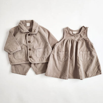 Toddler Bella Corduroy Button Shirt and Pull - On Pants Set (3m - 6y) - 2 Colors kids outfit