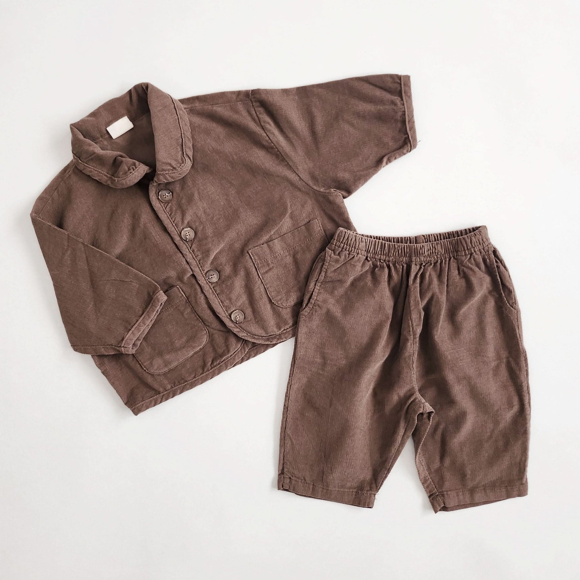 Toddler Bella Corduroy Button Shirt and Pull - On Pants Set (3m - 6y) - 2 Colors kids outfit