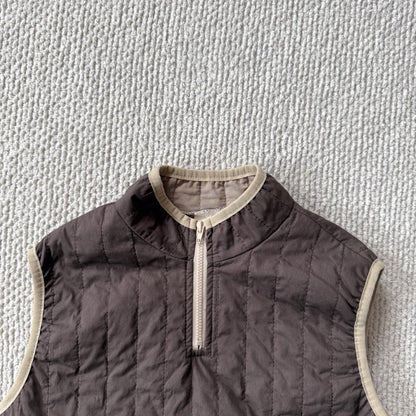 Toddler Bella F25 Adjustable Hem Half Zip Quilted Vest (1 - 6y) - 2 Colors kids outfit