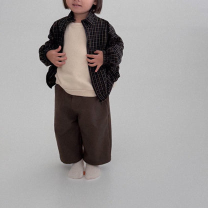 Toddler Bella F25 Double Pocket Plaid Windbreaker Jacket (1 - 6y) - 4 Colors kids outfit