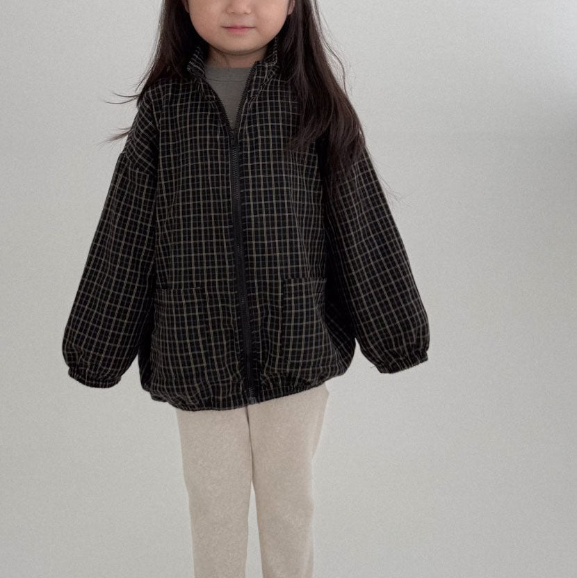 Toddler Bella F25 Double Pocket Plaid Windbreaker Jacket (1 - 6y) - 4 Colors kids outfit