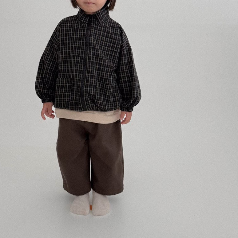 Toddler Bella F25 Double Pocket Plaid Windbreaker Jacket (1 - 6y) - 4 Colors kids outfit