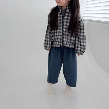 Toddler Bella F25 Double Pocket Plaid Windbreaker Jacket (1 - 6y) - 4 Colors kids outfit