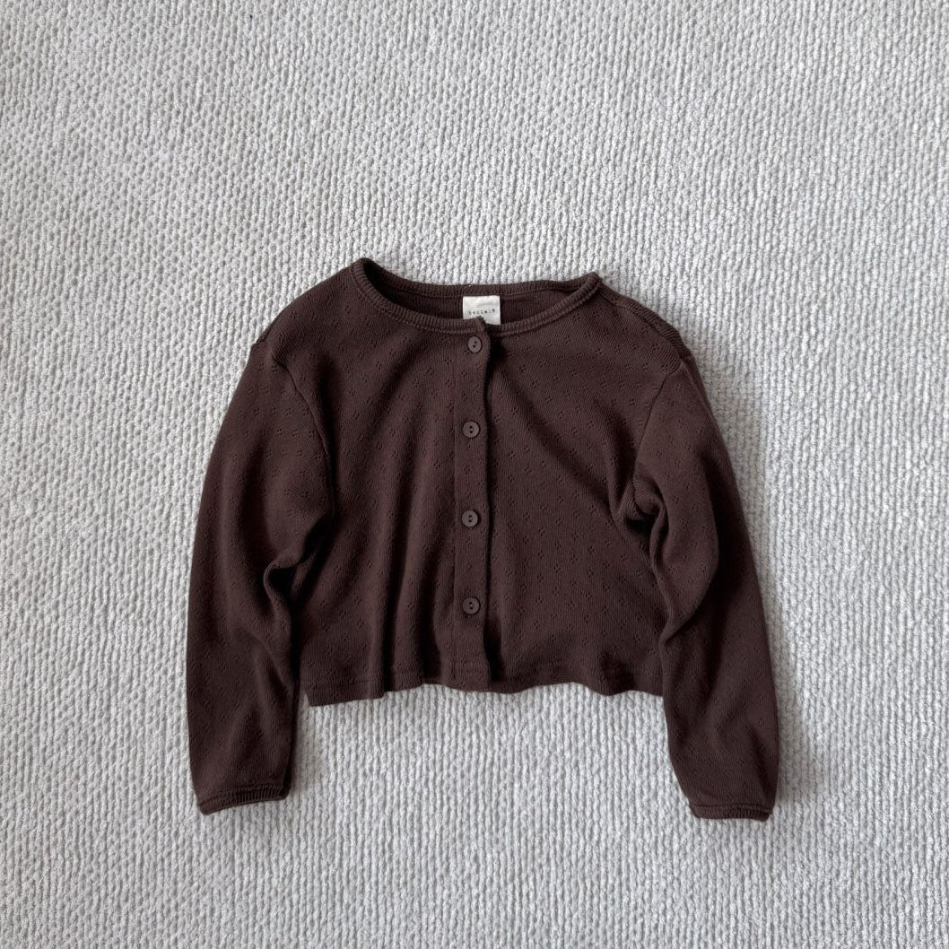 Toddler Bella F25 Pointelle Cardigan (1 - 6y) - 3 Colors kids outfit