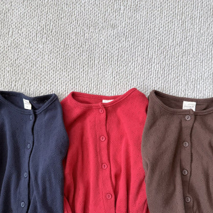 Toddler Bella F25 Pointelle Cardigan (1 - 6y) - 3 Colors kids outfit