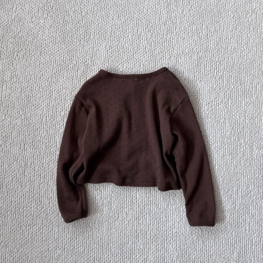 Toddler Bella F25 Pointelle Cardigan (1 - 6y) - 3 Colors kids outfit