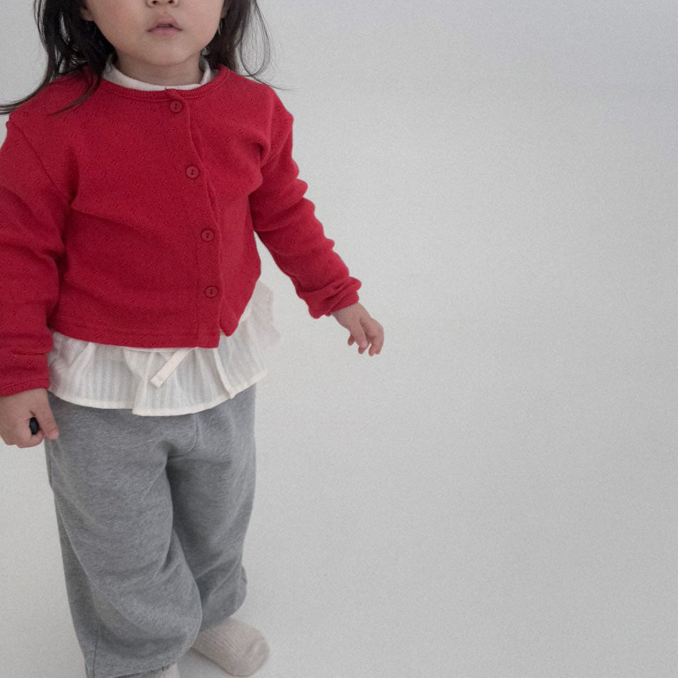Toddler Bella F25 Pointelle Cardigan (1 - 6y) - 3 Colors kids outfit