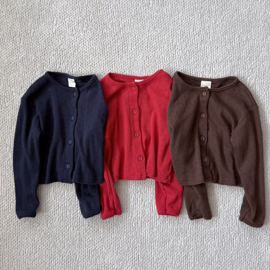 Toddler Bella F25 Pointelle Cardigan (1 - 6y) - 3 Colors kids outfit