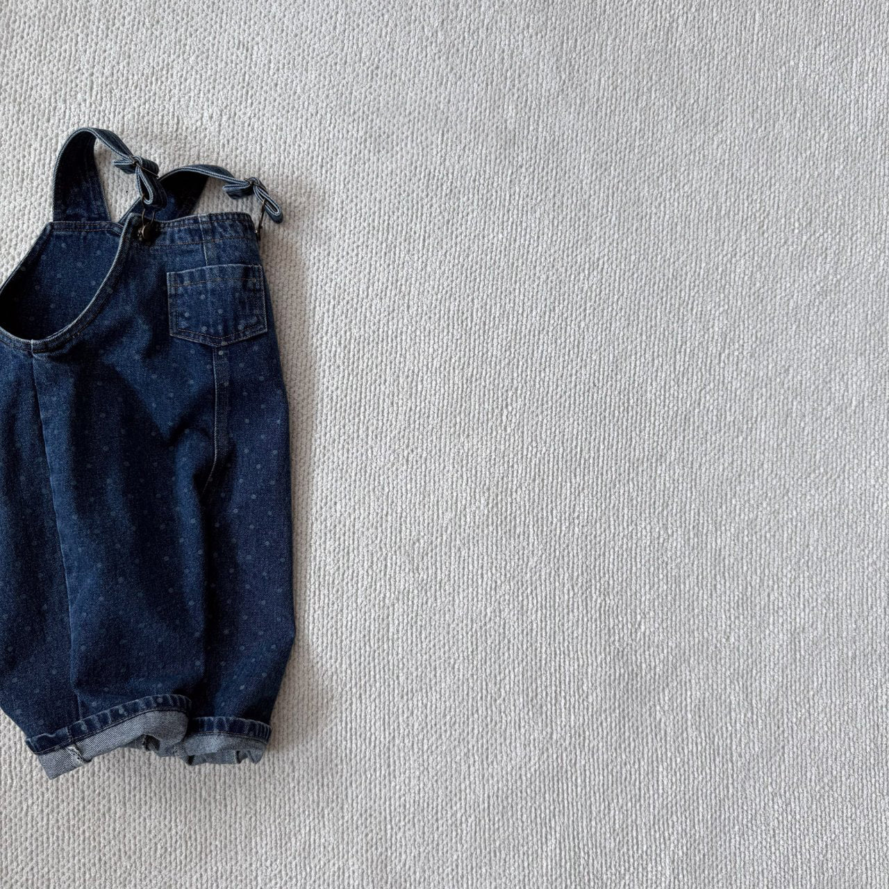 Toddler Bella F25 Polka Dot Overalls (1 - 6y) - Denim kids outfit