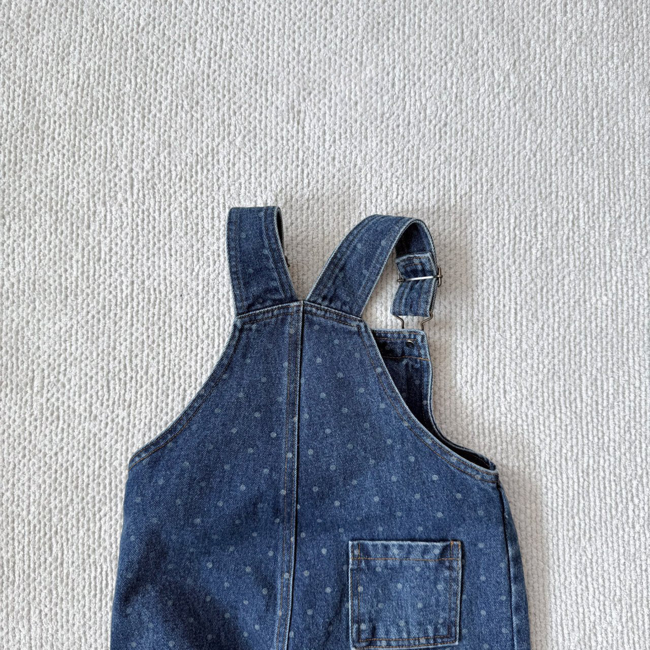 Toddler Bella F25 Polka Dot Overalls (1 - 6y) - Denim kids outfit