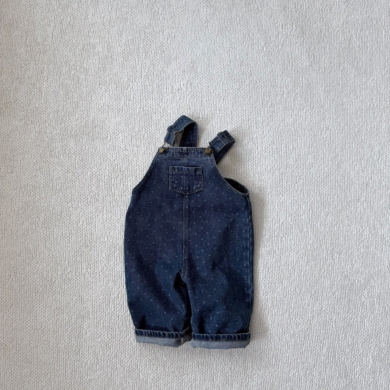 Toddler Bella F25 Polka Dot Overalls (1 - 6y) - Denim kids outfit