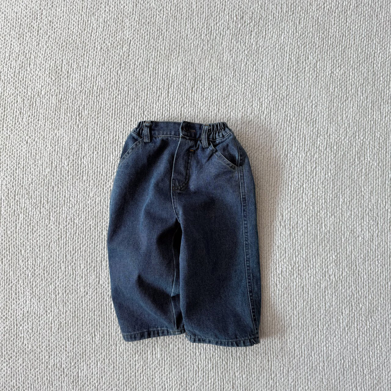 Toddler Bella F25 Stitch Detail Denim Pants (1 - 6y) - Denim kids outfit