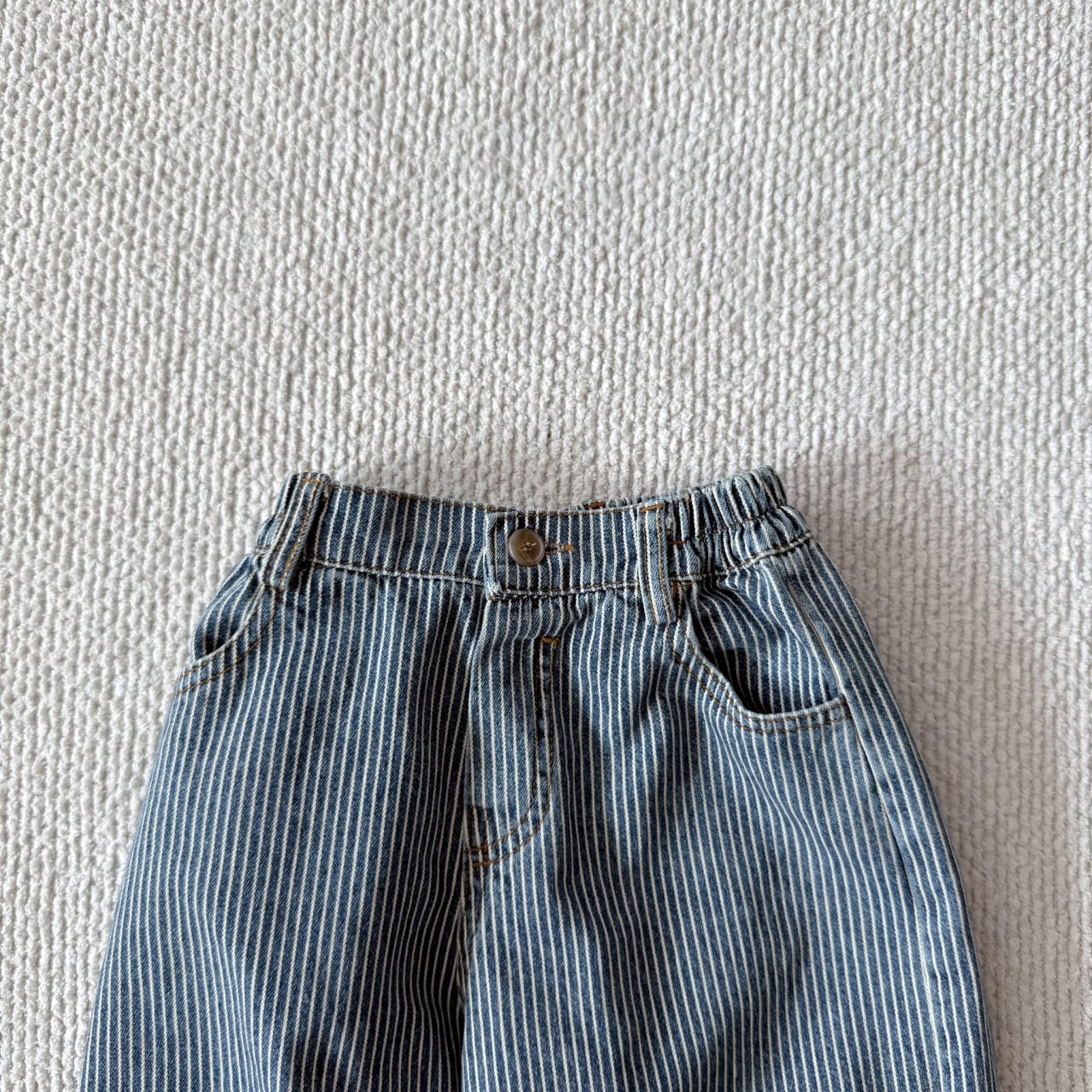 Toddler Bella F25 Stripe Denim Pants (1 - 6y) - Denim kids outfit