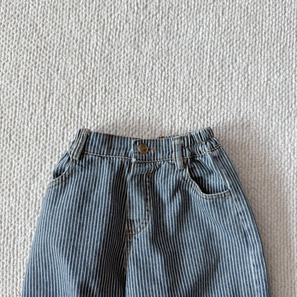Toddler Bella F25 Stripe Denim Pants (1 - 6y) - Denim kids outfit