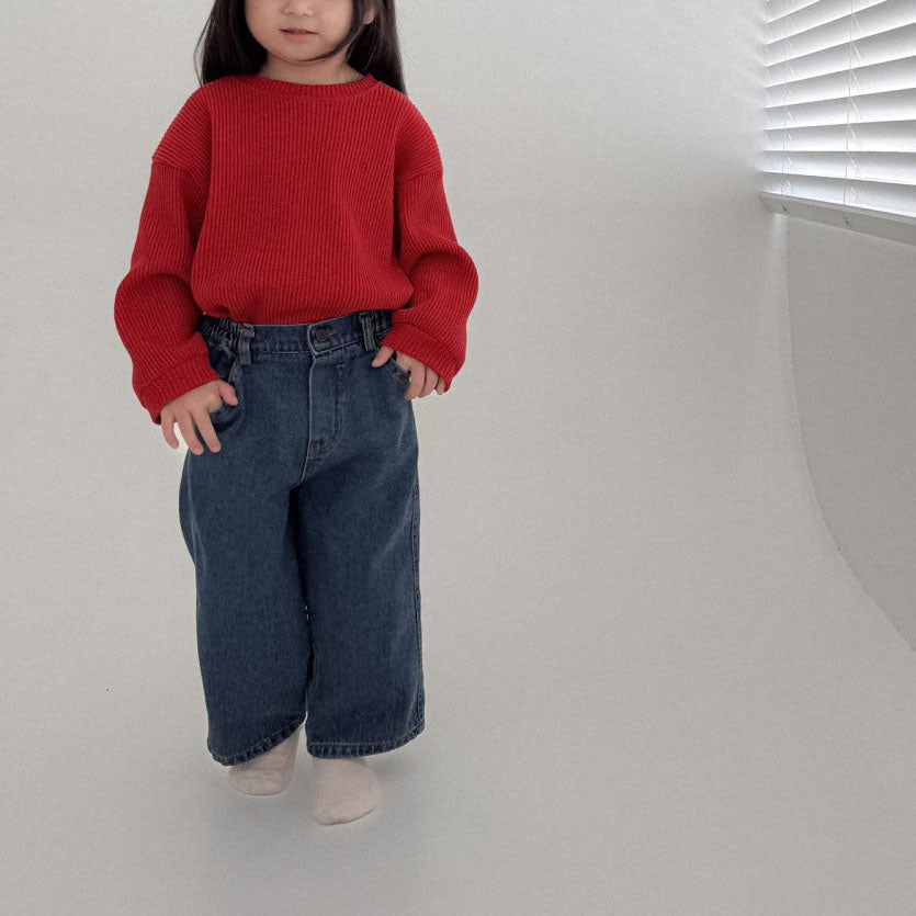 Toddler Bella F25 Waffle Long Sleeve Top (1 - 6y) - 2 Colors kids outfit