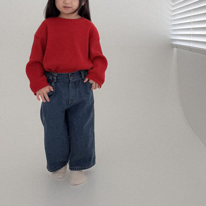 Toddler Bella F25 Waffle Long Sleeve Top (1 - 6y) - 2 Colors kids outfit