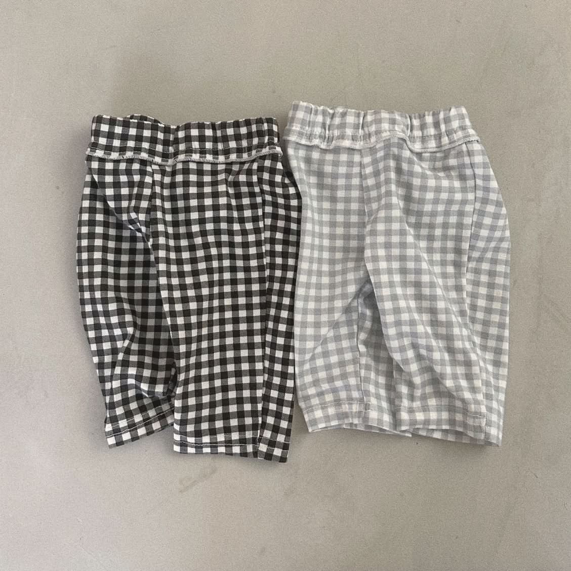Toddler Bella Gingham Biker Shorts (3m - 5y) - 2 Colors kids outfit
