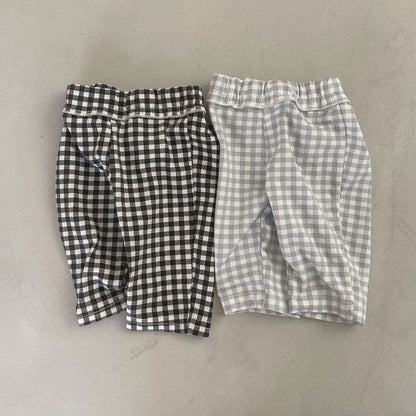 Toddler Bella Gingham Biker Shorts (3m - 5y) - 2 Colors kids outfit